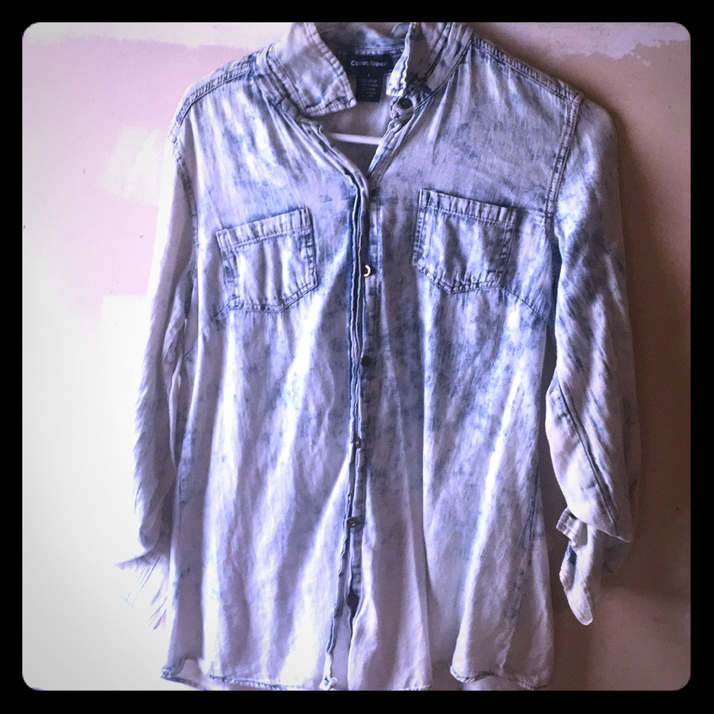 Button up half sleeve/ long sleeve
